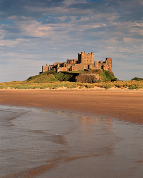 Castle view from beach, Bamburgh