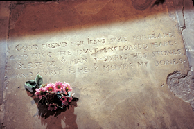 Holy Trinity church, Shakespeare's gravestone