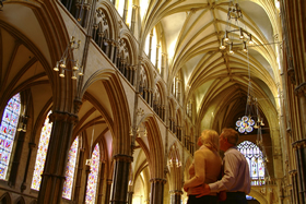 The spectacular interior of Lincoln Cathedral