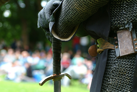 Jousting event held in the grounds of Rockingham Castle