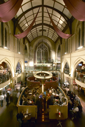 Bustling scene at the Pitcher and Piano bar