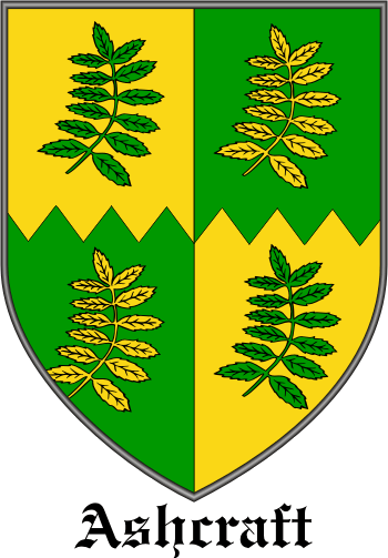 ASHCRAFT family crest ASHCRAFT family crest