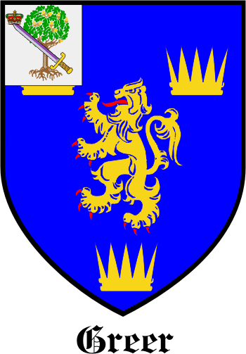 GREER family crest GREER family crest