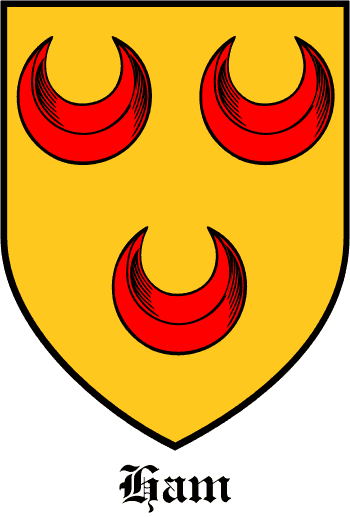 Ham family crest Ham family crest