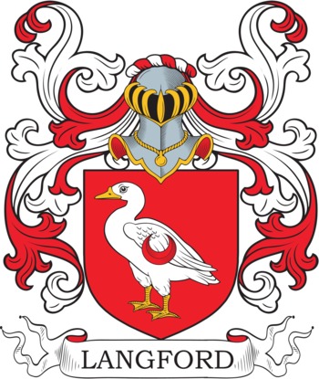 Langford family crest Langford family crest